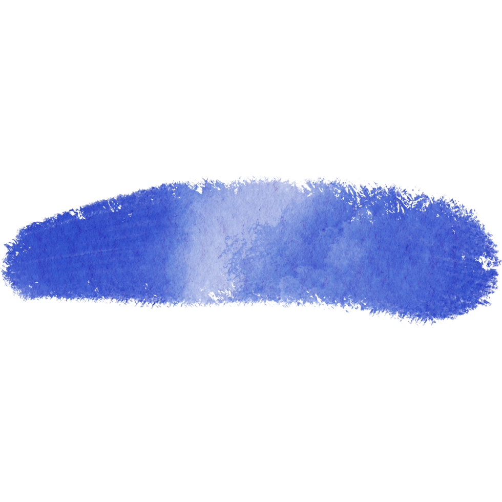 A rugged blue stroke with distressed edges and smooth watercolor blending png