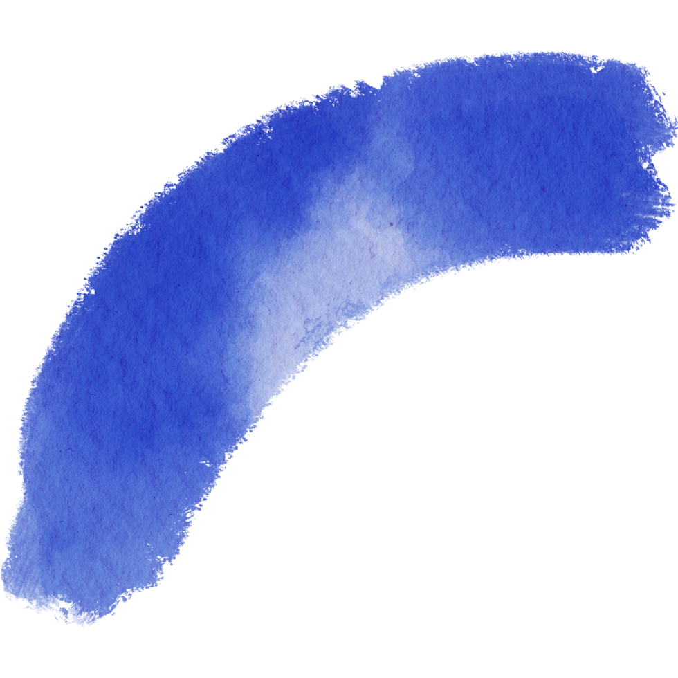 A rugged blue stroke with gritty textures and smooth watercolor blending png