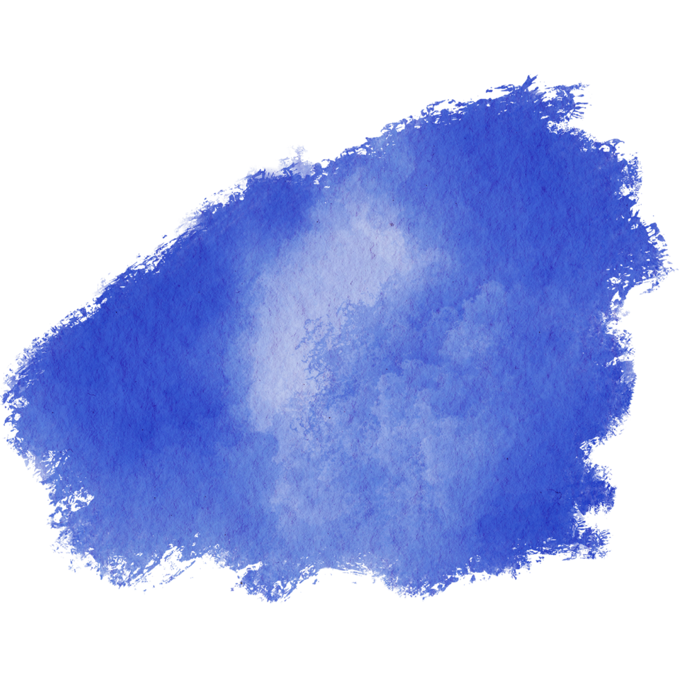 A rugged blue stroke blending gritty textures with smooth watercolor transitions png