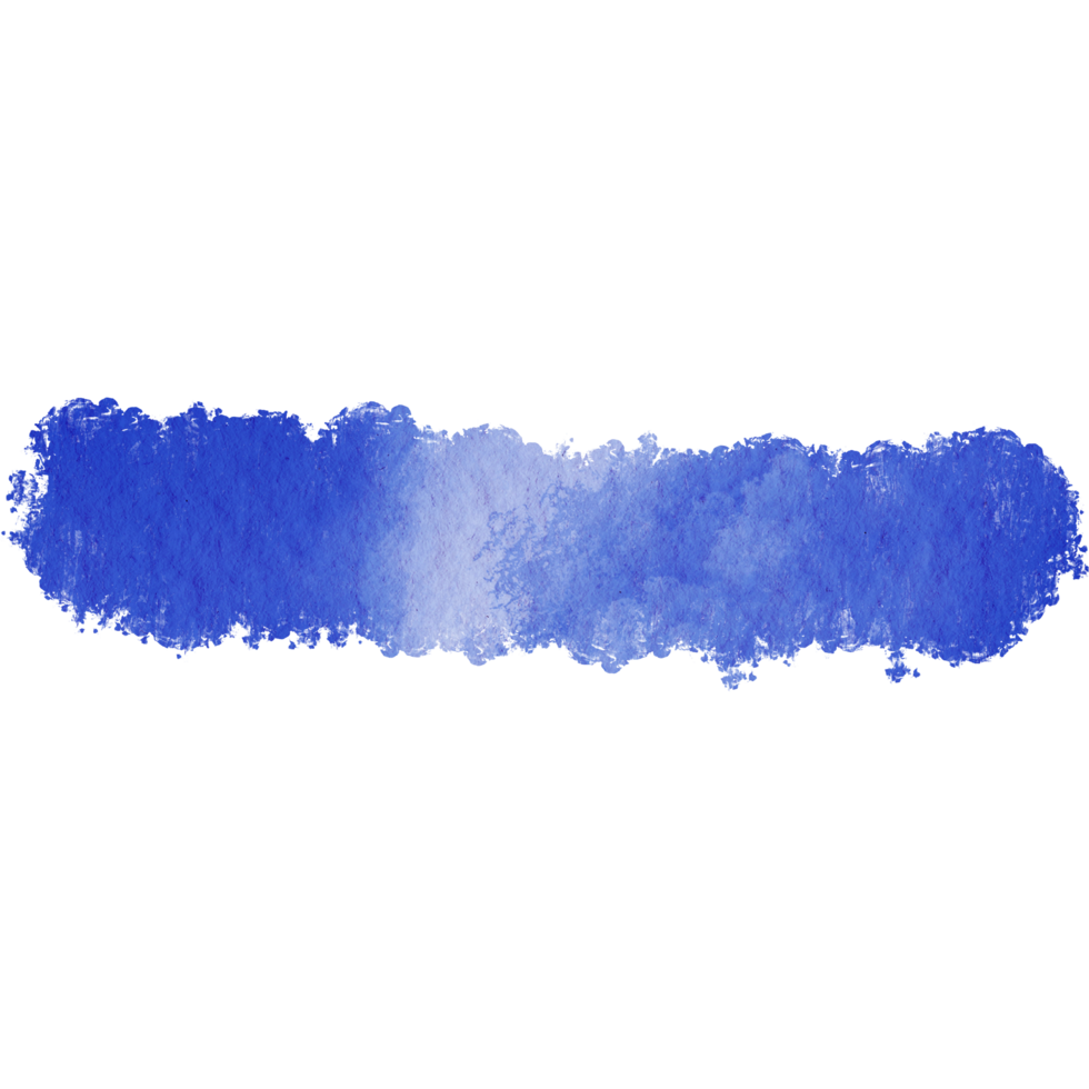 A rugged blue stroke with grunge details and smooth watercolor transitions png