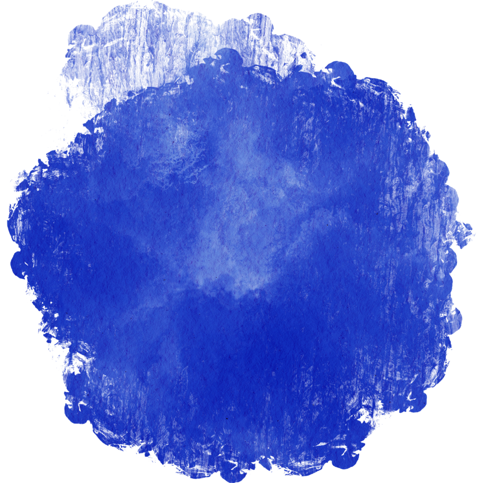 Blue brush stroke with gritty textures and seamless watercolor transitions png