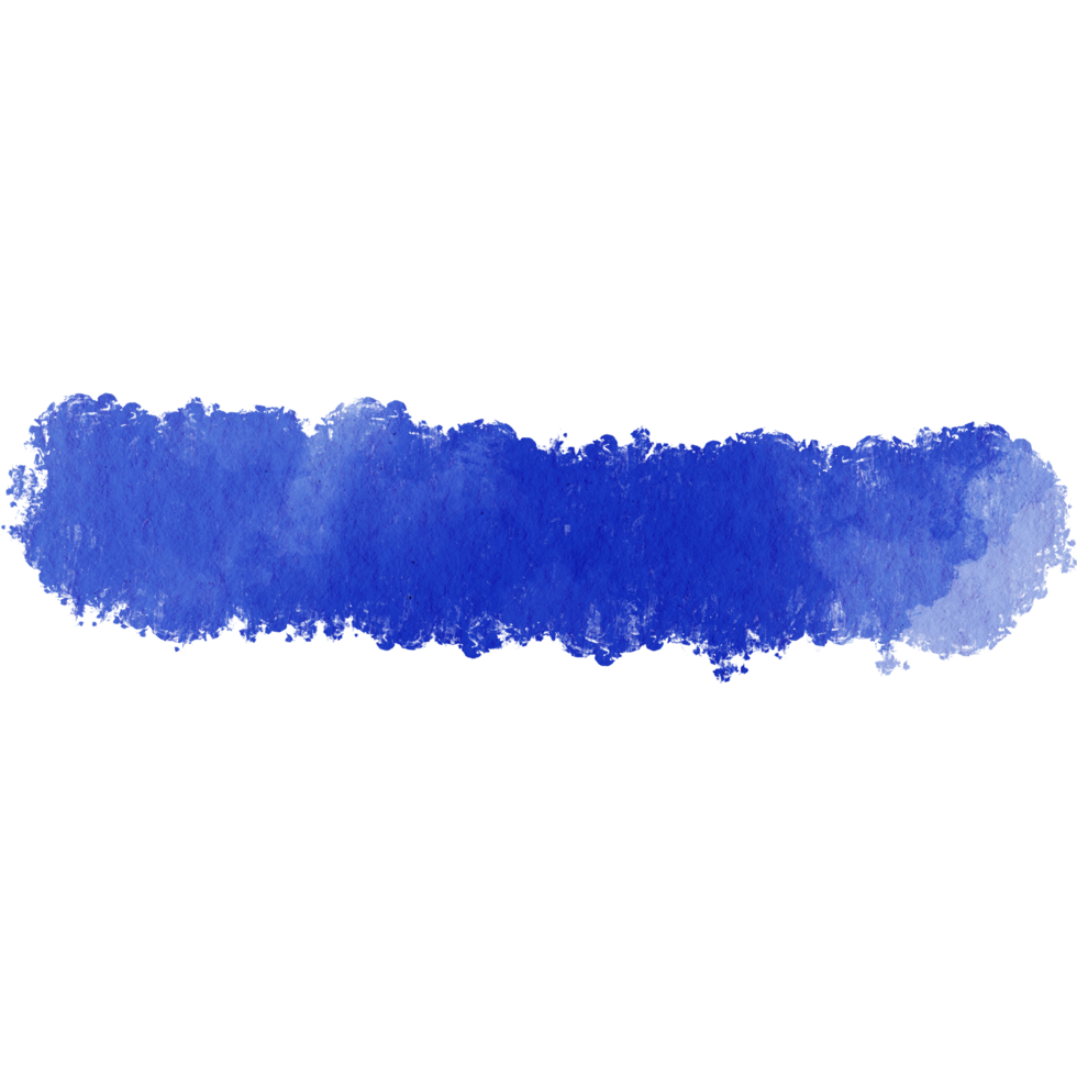A rough blue stroke blending distressed textures with smooth watercolor tones png
