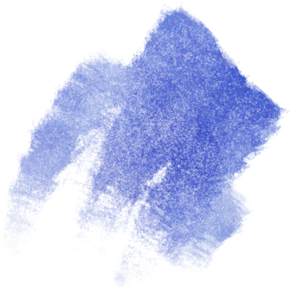 A rough blue stroke merging grunge textures into smooth watercolor effects png