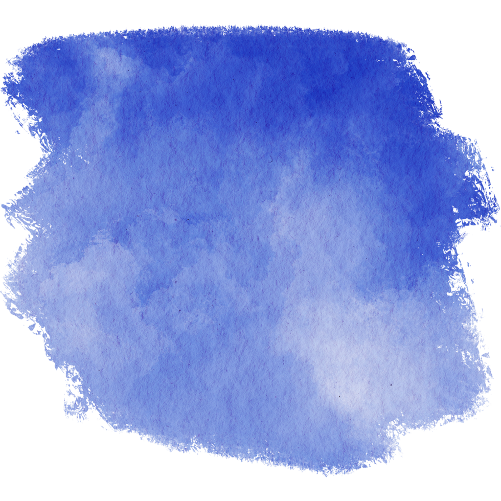 A rugged blue stroke blending rough textures with fluid watercolor tones png