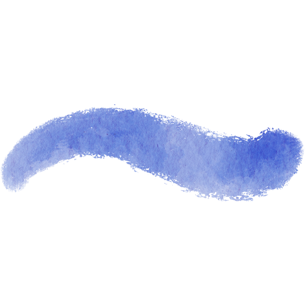 A textured blue brush stroke merging distressed textures with fluid watercolor blending png