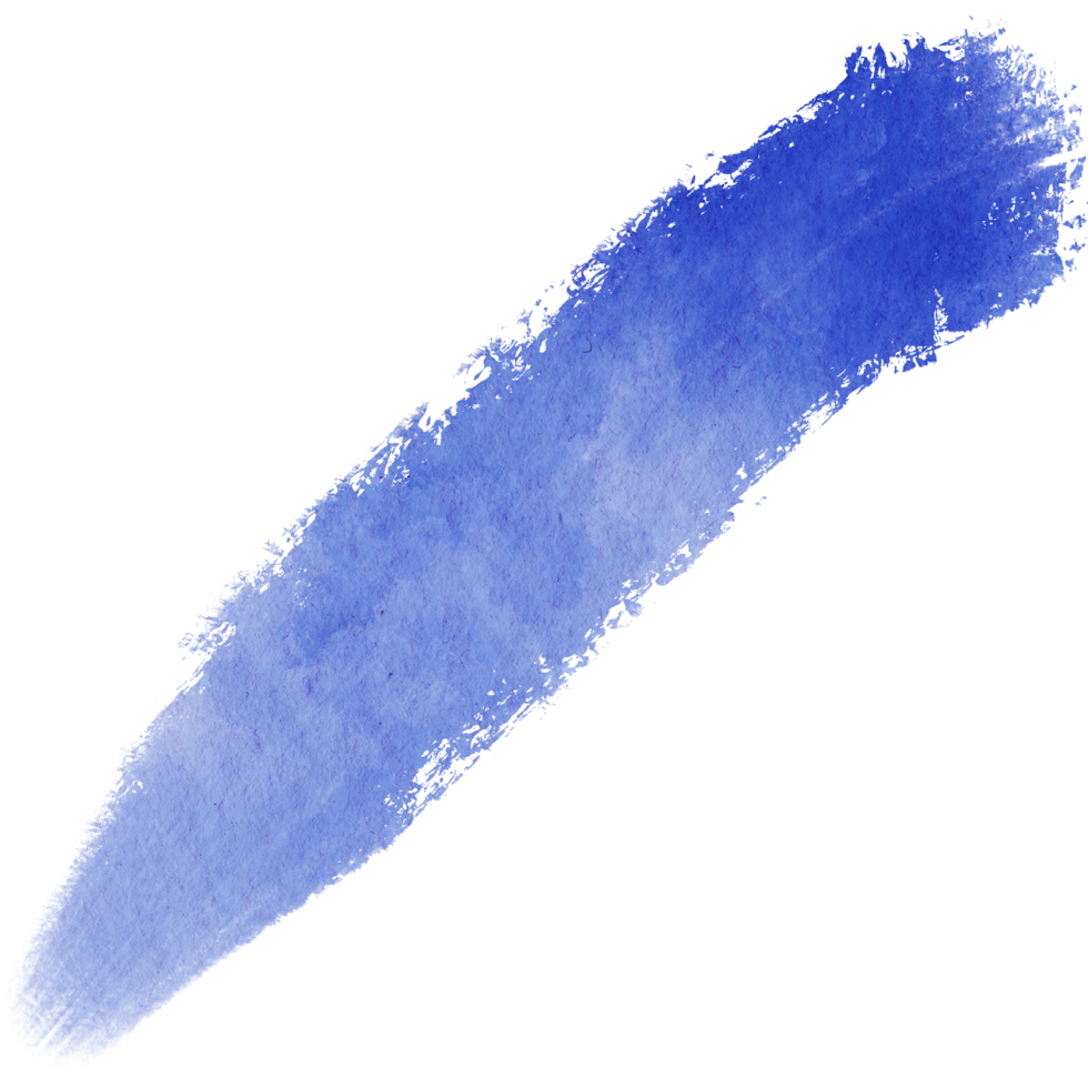 Blue stroke blending rough grunge textures with soft watercolor washes png
