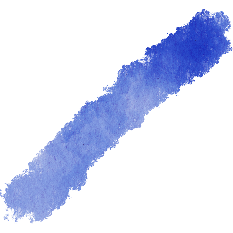 A textured blue brush stroke blending rough textures with soft watercolor gradients png
