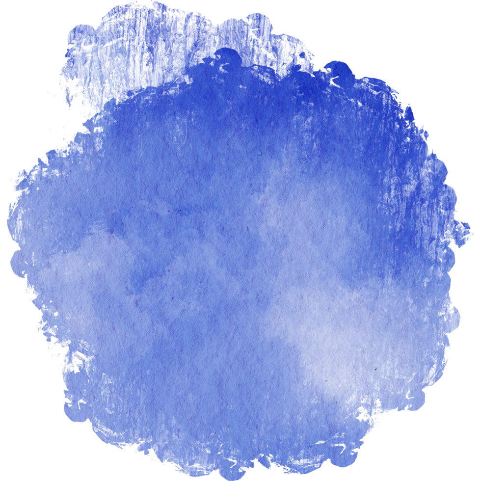 A rough edged blue stroke blending grunge textures with soft watercolor tones png