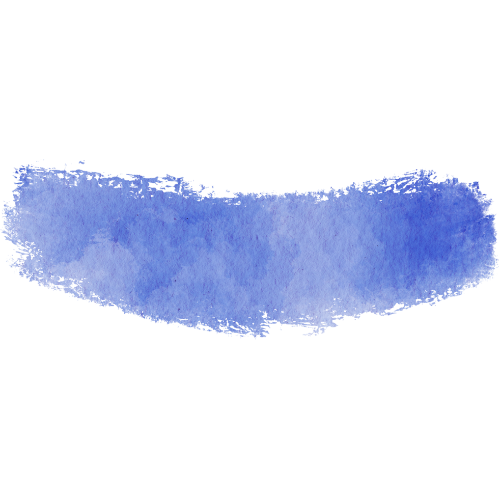 A textured blue stroke merging rough textures with fluid watercolor washes png