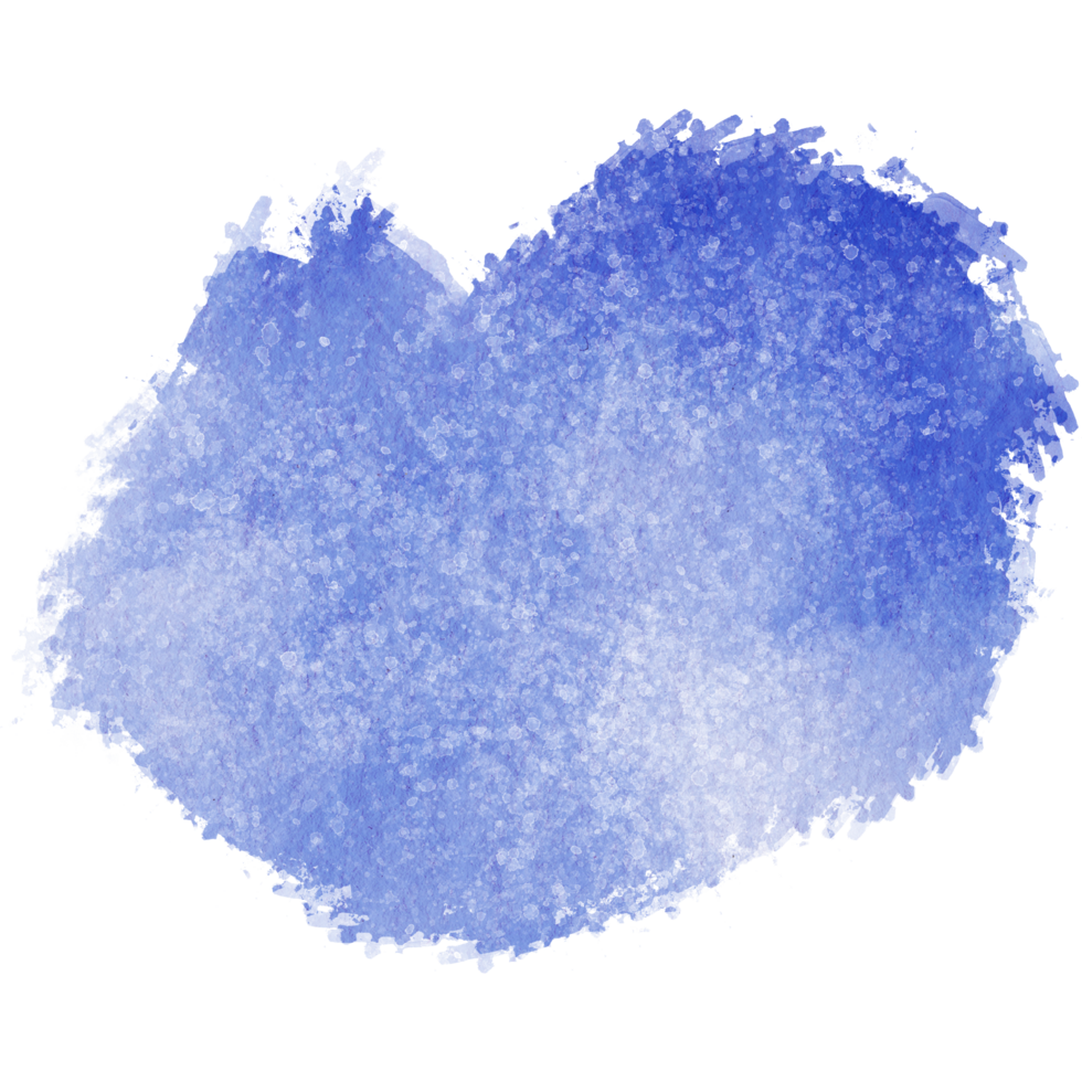 A rough blue stroke merging distressed textures with smooth watercolor tones png