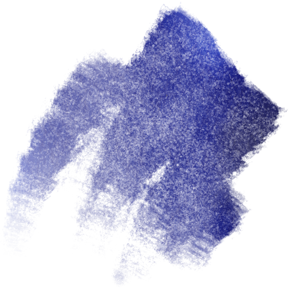 A rough edged blue stroke blending rugged textures with fluid watercolor tones png