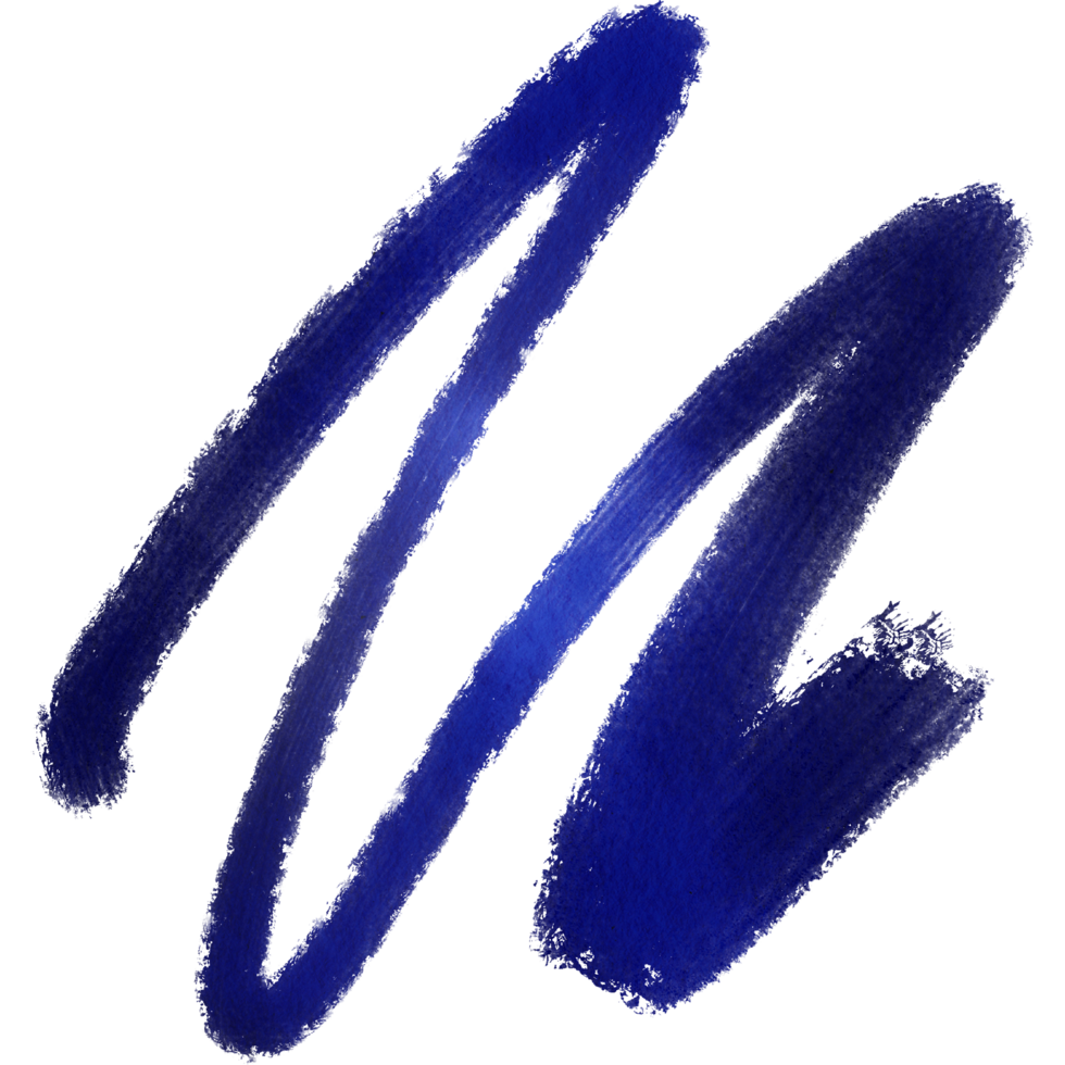 A rough blue stroke merging distressed grunge elements with fluid watercolor washes png