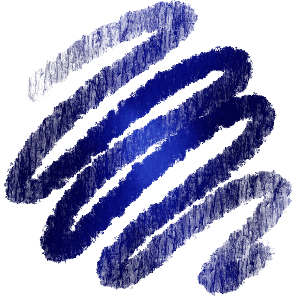 A textured blue brush stroke blending gritty grunge elements with smooth watercolor transitions png