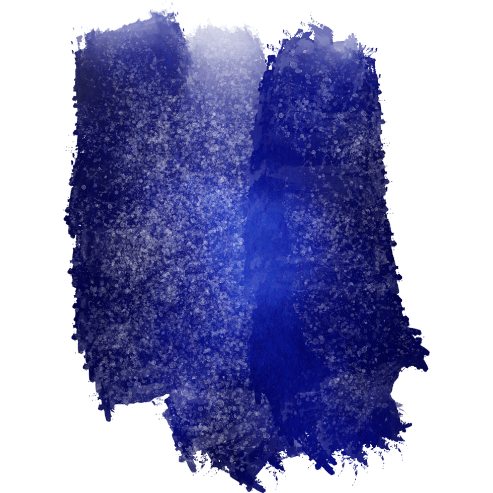 Blue stroke blending distressed textures with smooth watercolor transitions png