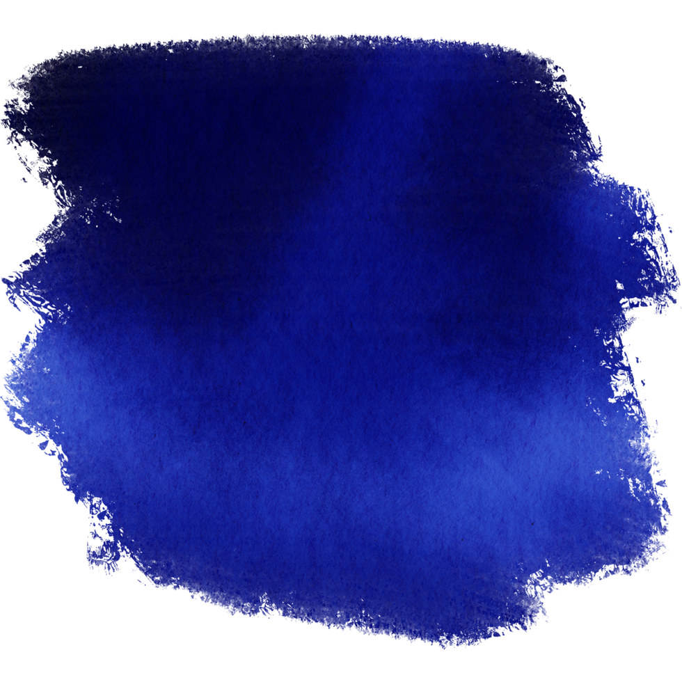 A blue stroke combining rough textures with delicate watercolor gradients png