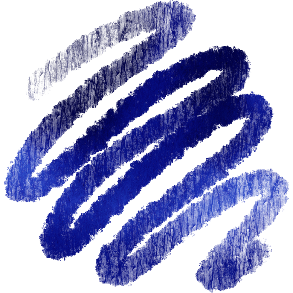 A rugged blue stroke merging grunge details with fluid watercolor effects png