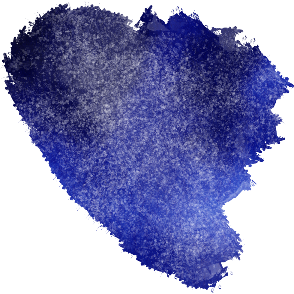 A blue stroke combining rough textures with soft watercolor washes png