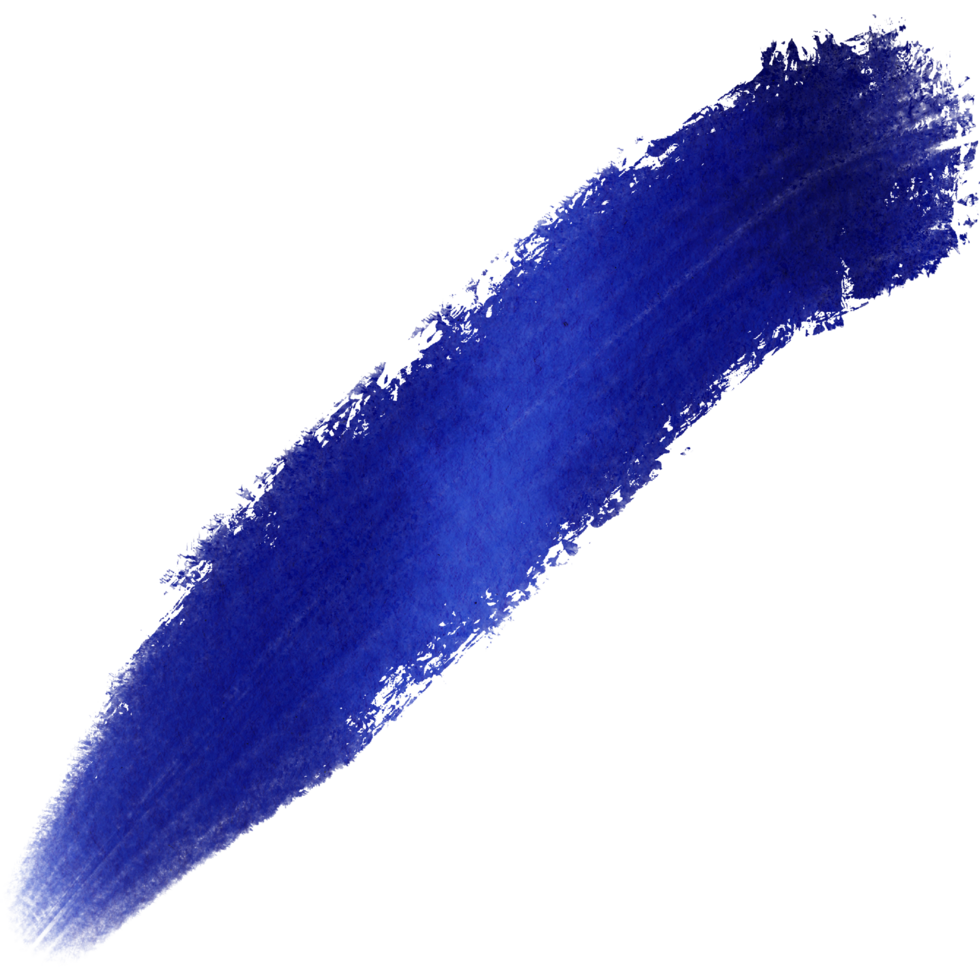 A rough blue brushstroke combining grunge textures with gentle watercolor washes png