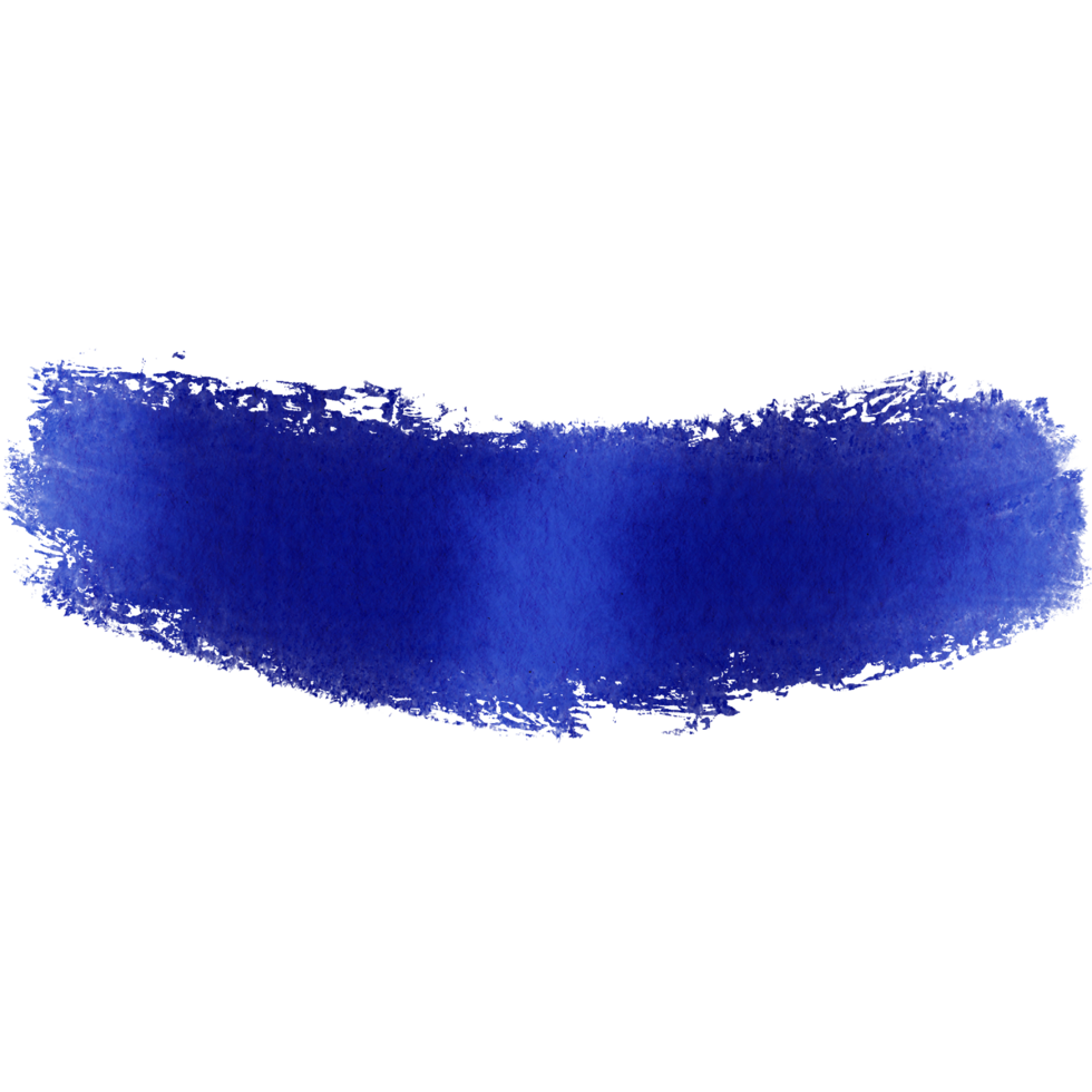 A blue stroke blending gritty grunge features into soft watercolor gradients png