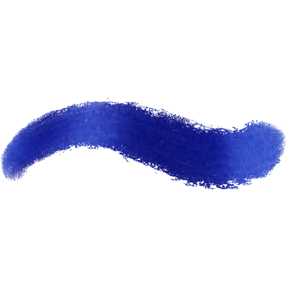 A blue stroke blending coarse grunge textures into fluid watercolor effects png