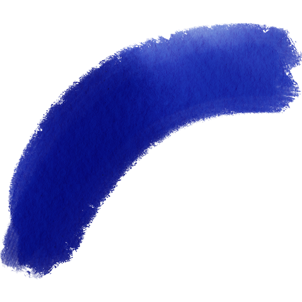 Blue brush stroke merging rough textures into gentle watercolor gradients png