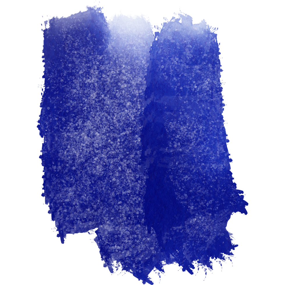 A rugged blue stroke blending grunge into smooth watercolor washes png