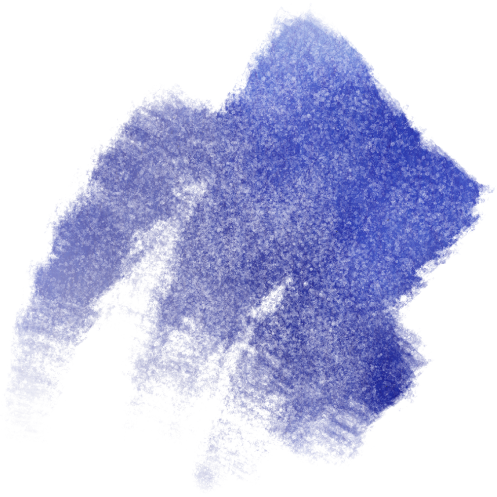 Grunge textured blue stroke fading into gentle watercolor washes png