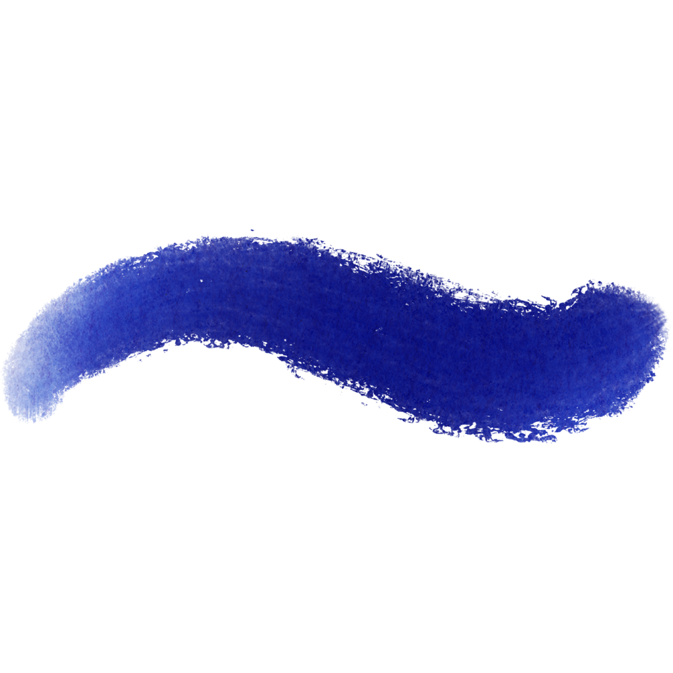 Blue brush stroke with textured finish blending into soft watercolor gradients png
