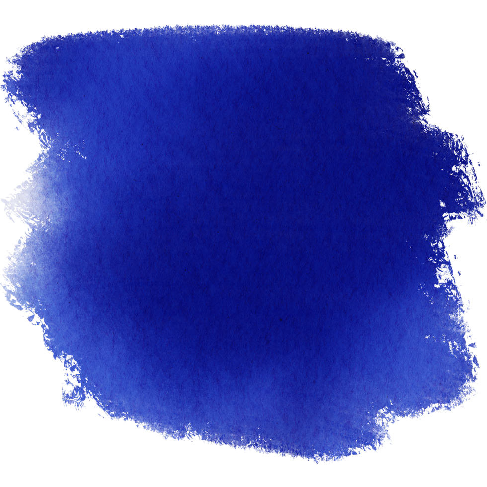 Blue brush stroke with gritty texture blending into delicate watercolor hues png