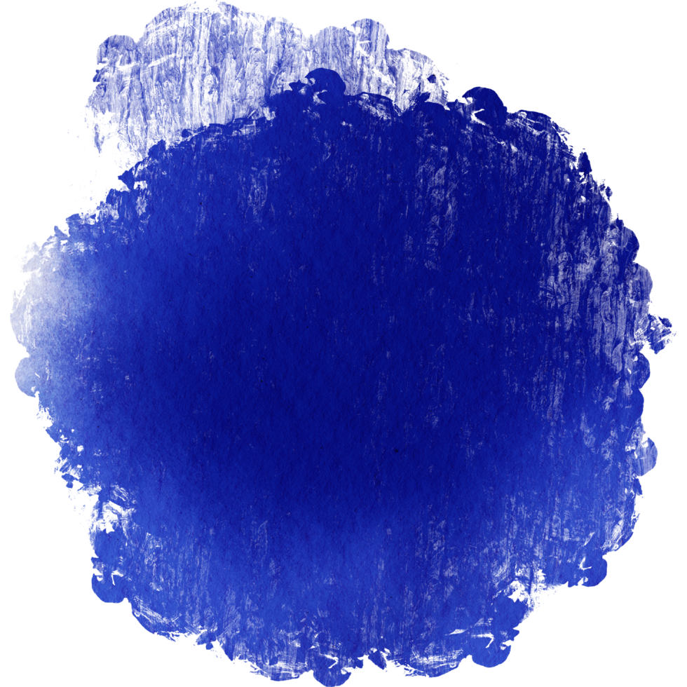 Blue brush stroke with rugged texture blending into soft watercolor hues png