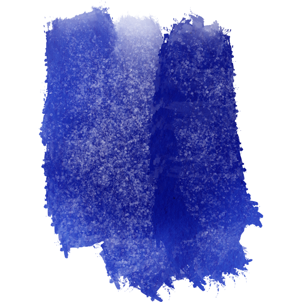 A gritty blue brushstroke blending into soft watercolor hues png