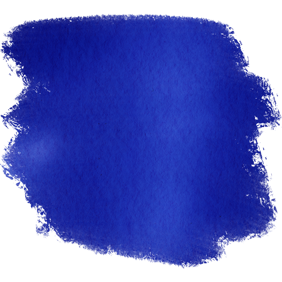 Blue brush stroke with gritty texture dissolving into smooth watercolor shades png
