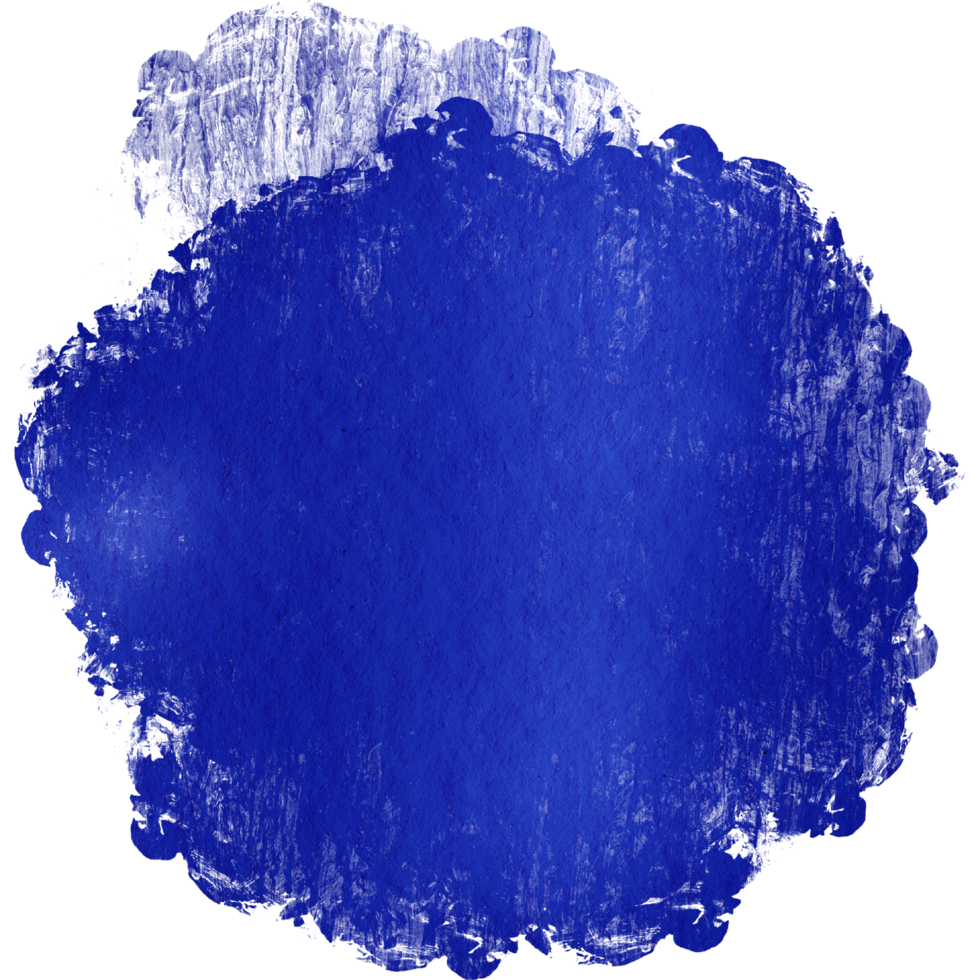 Blue brush stroke with textured finish fading into smooth watercolor washes png