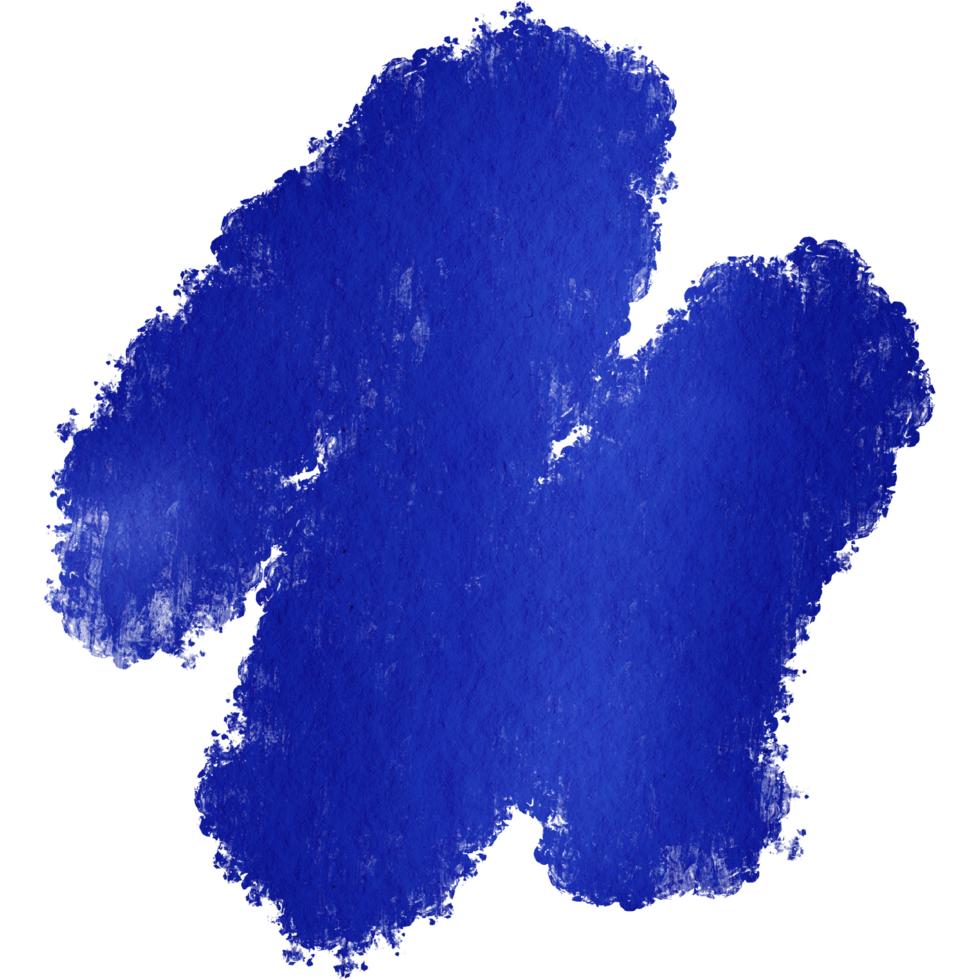 Blue brush stroke with rugged texture blending into delicate watercolor tones png