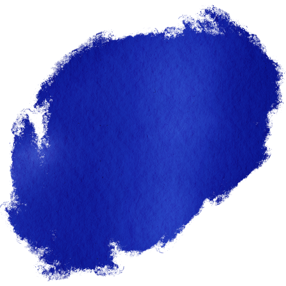 A gritty blue brushstroke fading into gentle watercolor washes png