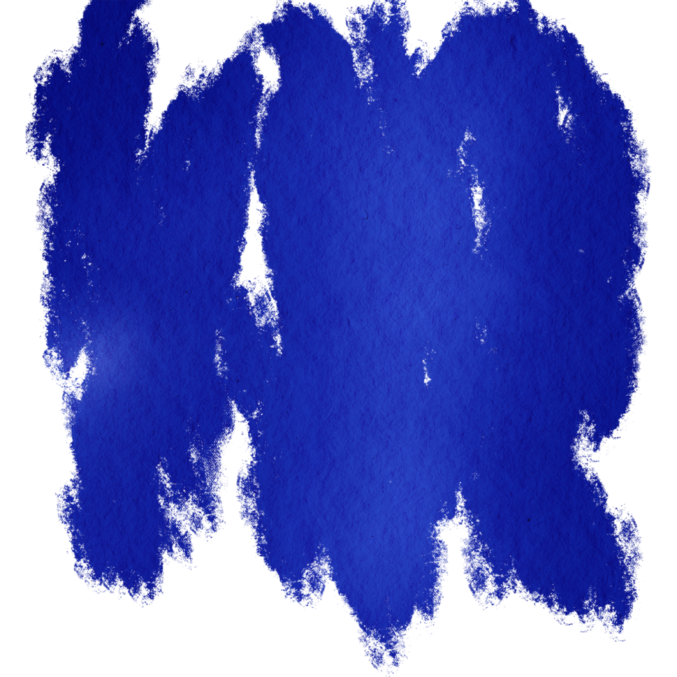 Blue brush stroke with gritty texture fading into gentle watercolor hues png
