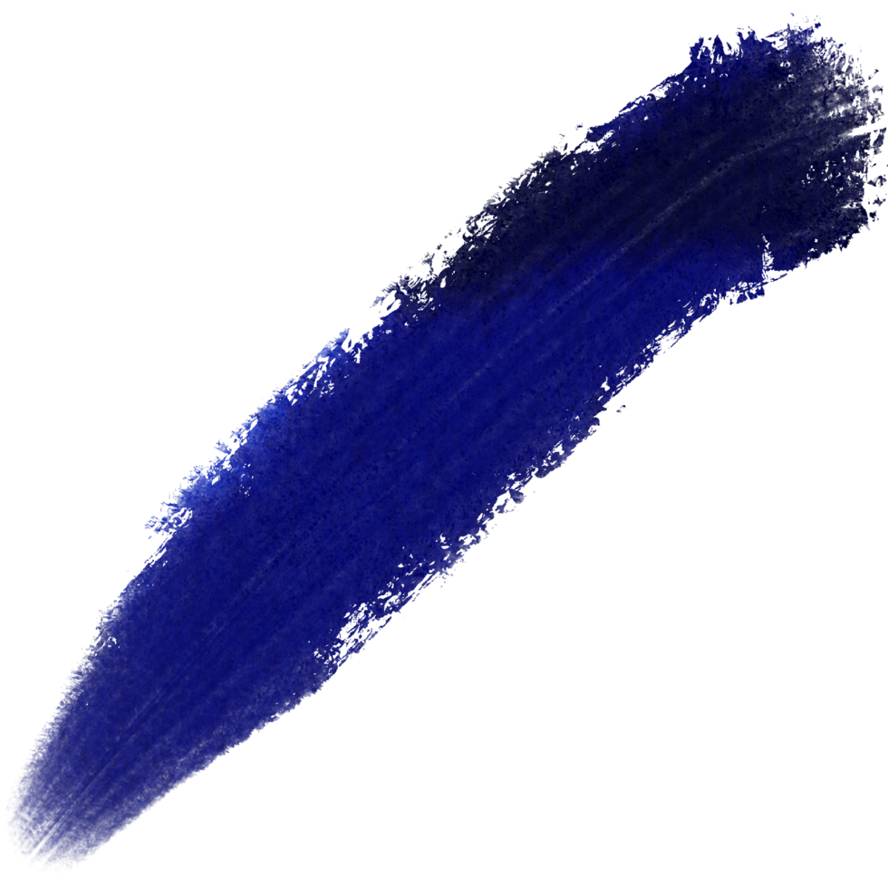 Textured blue brush stroke evolving into smooth watercolor shades png