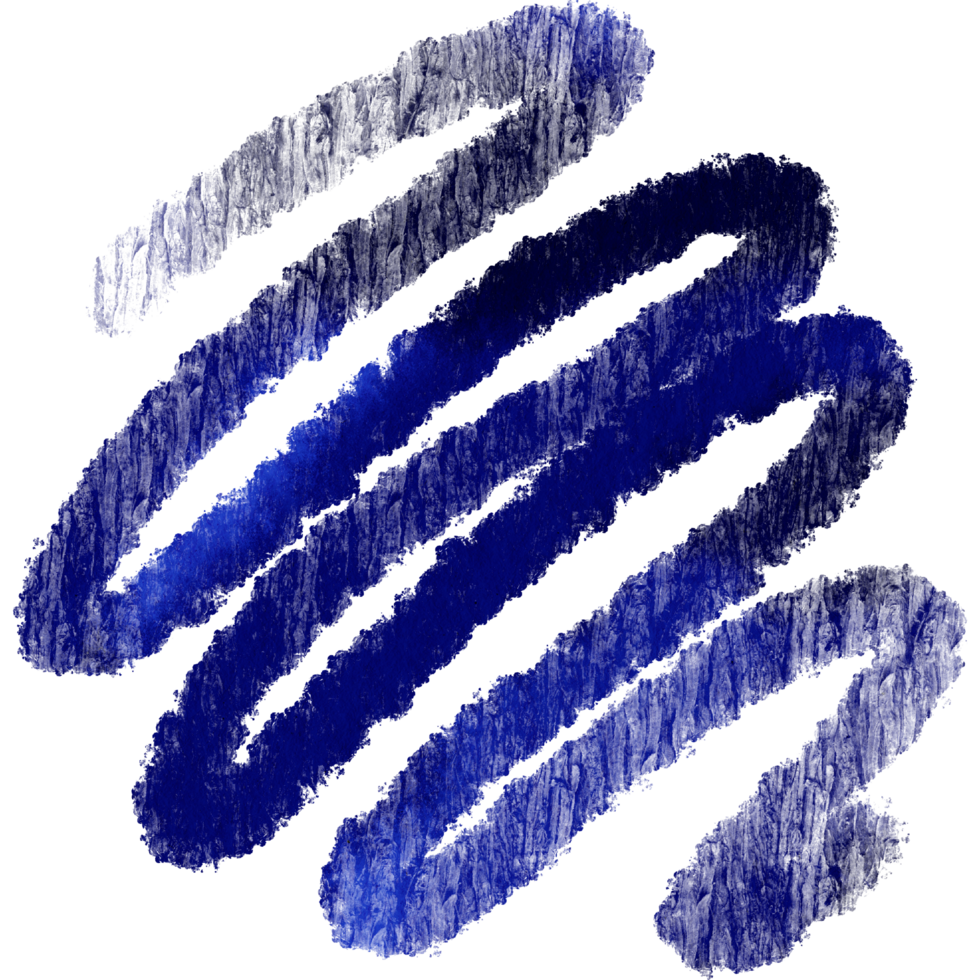 A blue brush stroke with rugged edges softening into smooth watercolor hues png