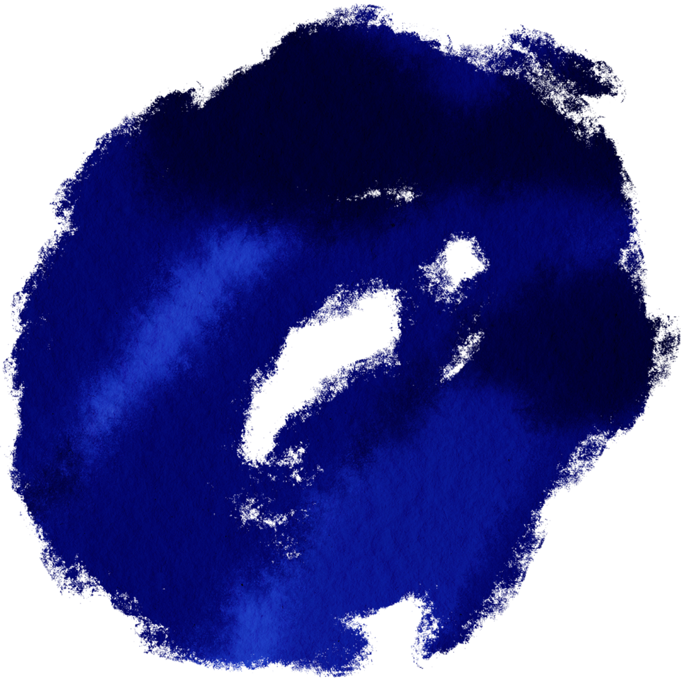 Blue brush stroke merging rugged textures into soft watercolor tones png