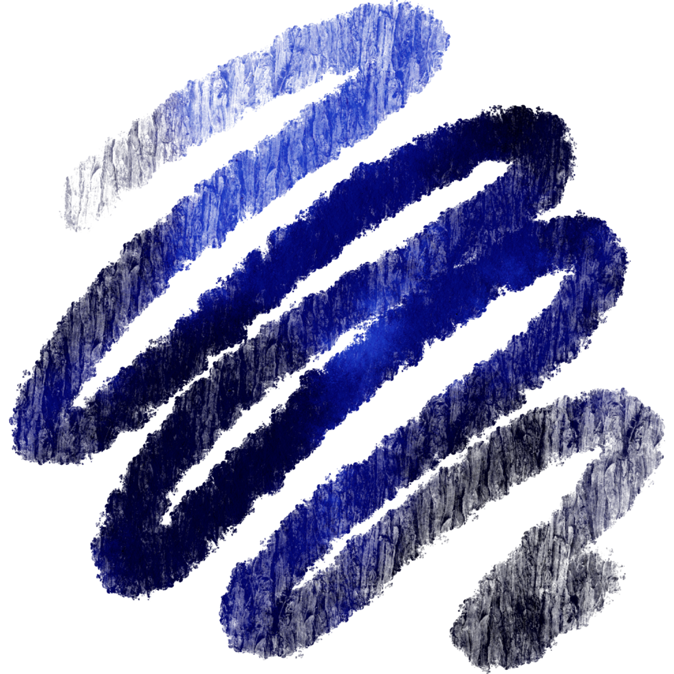 Textured blue stroke blending into smooth fluid watercolor tones png