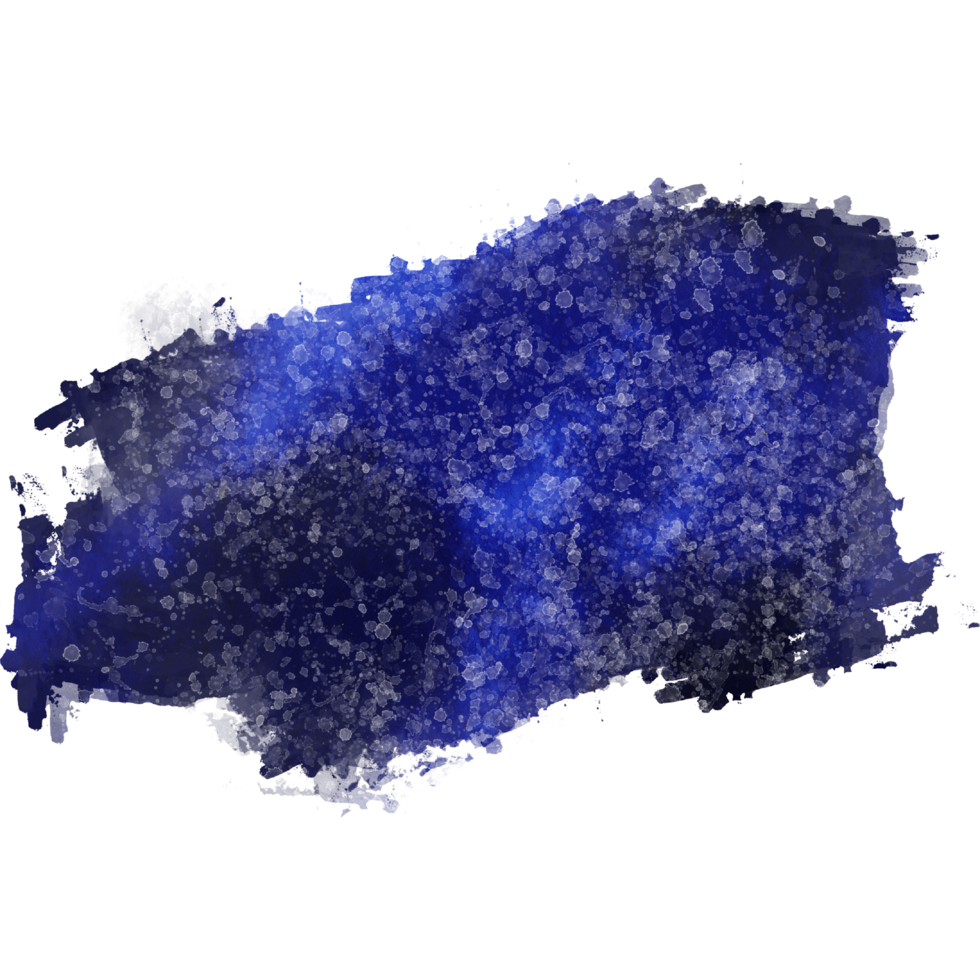 Textured blue stroke fading into soft smooth watercolor washes png