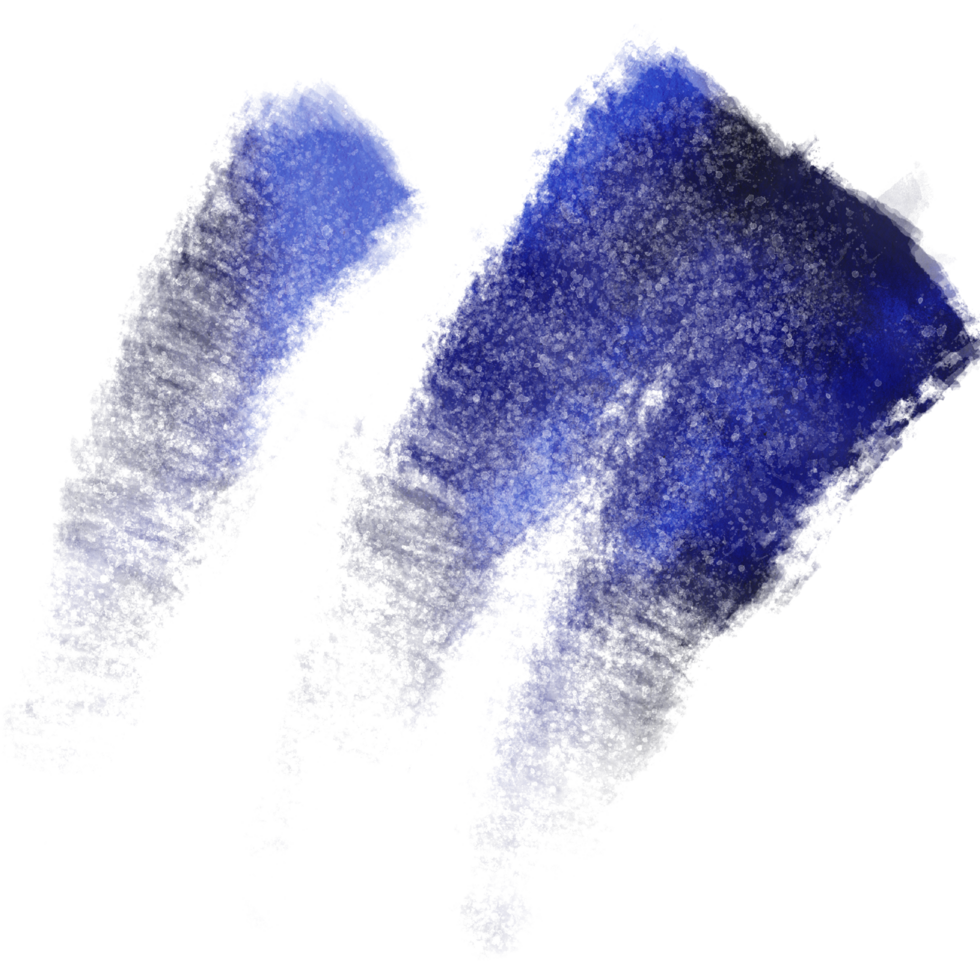 Textured blue stroke evolving into soft fluid watercolor hues png