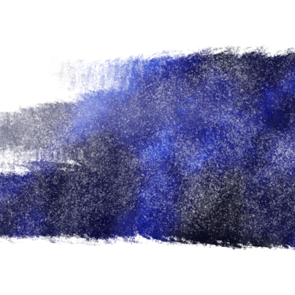 Blue brush stroke blending from rough textures into gentle watercolor hues png