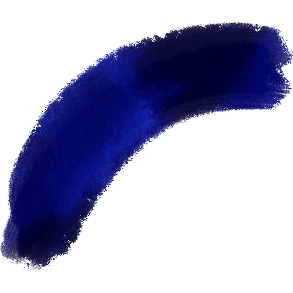 Blue stroke transitioning from grunge textures into smooth watercolor tones png