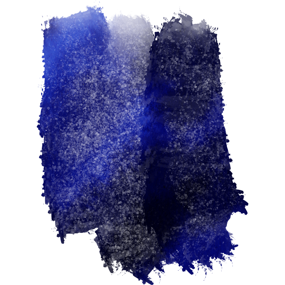 A rugged blue brush stroke dissolving into gentle watercolor gradients png