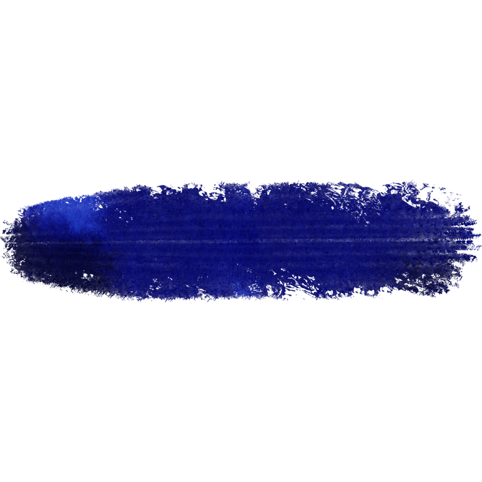 Blue stroke fading from rough edges into smooth watercolor gradients png