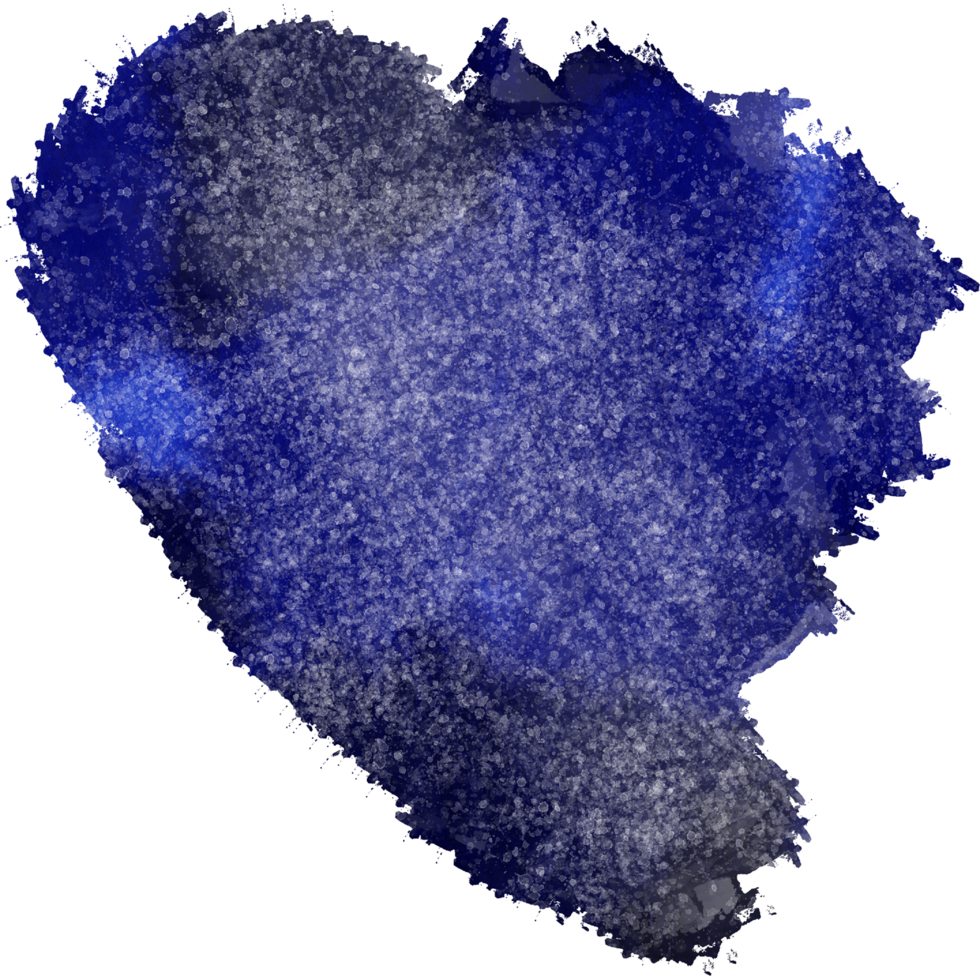 Blue brush stroke blending rough textures into delicate watercolor tones png