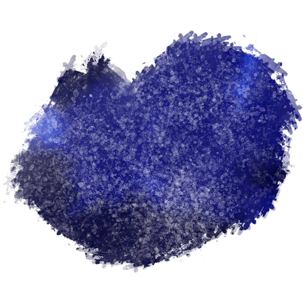 Blue stroke transitioning from rough to soft watercolor gradients png