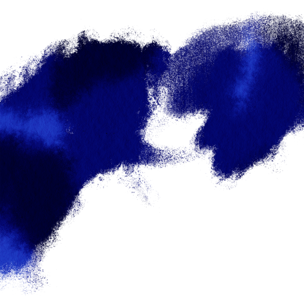 Blue brush stroke evolving into smooth watercolor gradients png