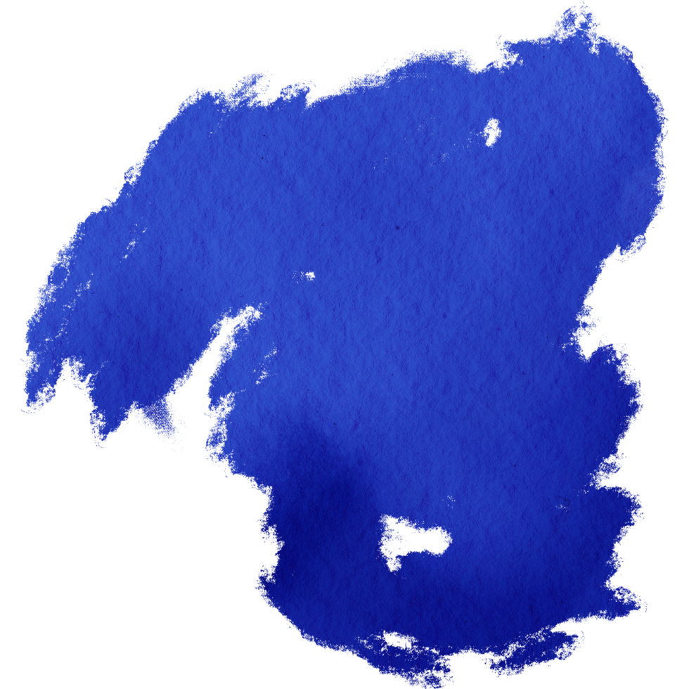 Blue stroke transitioning from rugged textures into smooth watercolor tones png